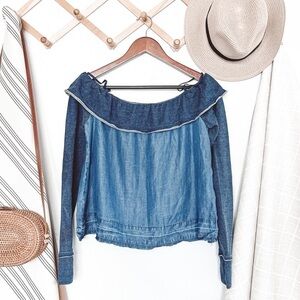 Anthropologie Cloth & Stone Off The Shoulder Blouse